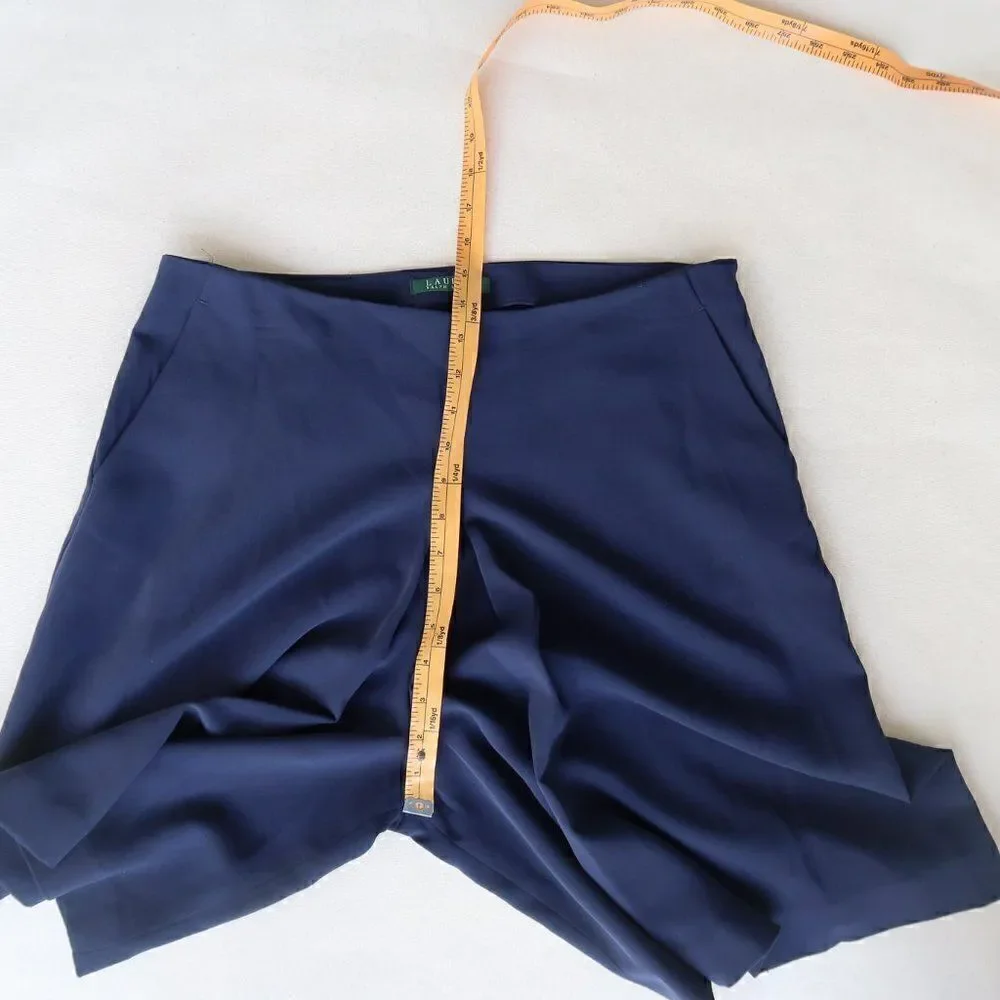 Ralph Lauren Crepe Pleat Front Culottes Pants